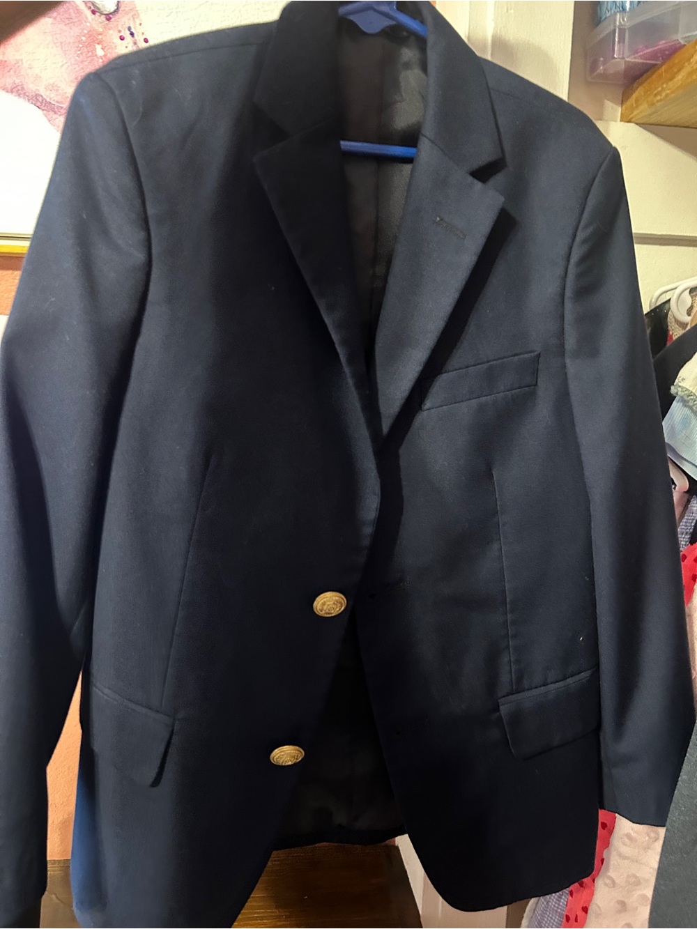 Classic Boys Navy Sport Coat with Gold Buttons